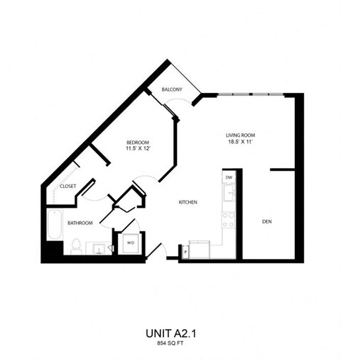 a floor plan of unit a1 1 and 2 bedroom apartments
